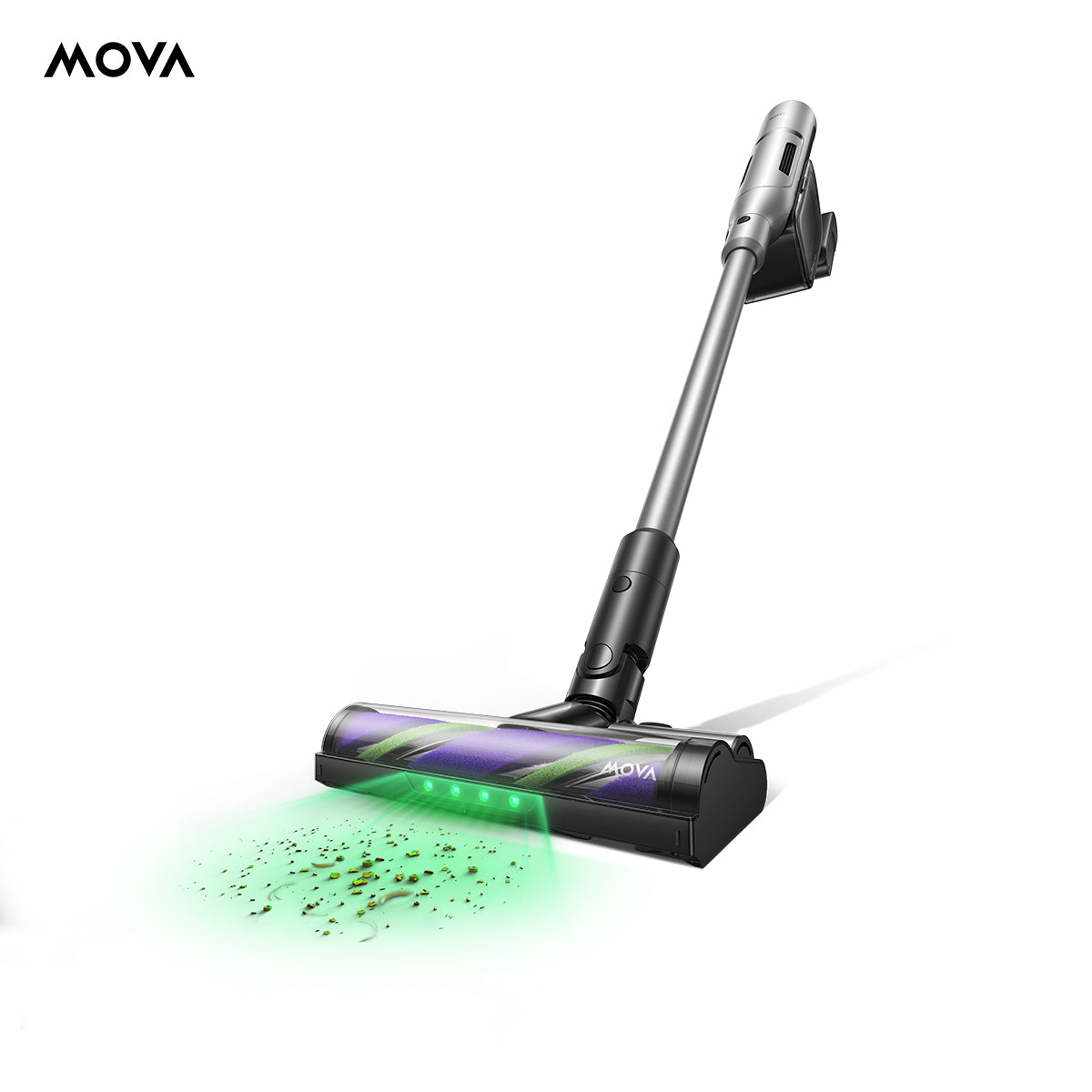 MOVA Z200 เครื่องดูดฝุ่นไร้สาย แรงดูดโหด 30000Pa ถุงเก็บฝุ่นใหญ่ 1.2L แปรง LED ลุยขนสัตว์ ไม่พันกัน ประกัน 2 ปีเต็ม