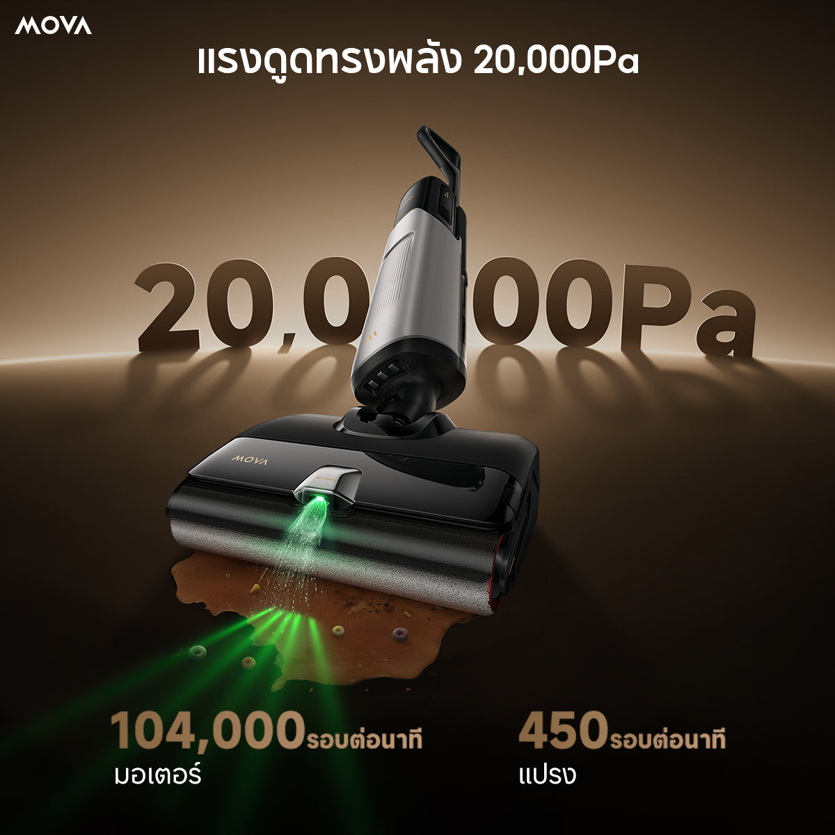 【NEW 2025】MOVA X4 Pro Wet and Dry Vacuum Cleaner เครื่องดูดฝุ่นแห้งและเปียก ไร้สาย 20kPa ฉีดน้ําร้อน 80℃