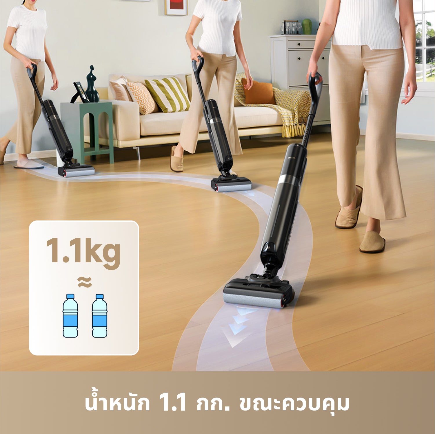 【NEW 2025】MOVA K30 Pro Wet and Dry Vacuum  เครื่องดูดฝุ่นถูพื้น แรงดูด 21kPa  เป่าแห้งด้วยลมร้อน 80°C   ราบพื้นได้ 180°