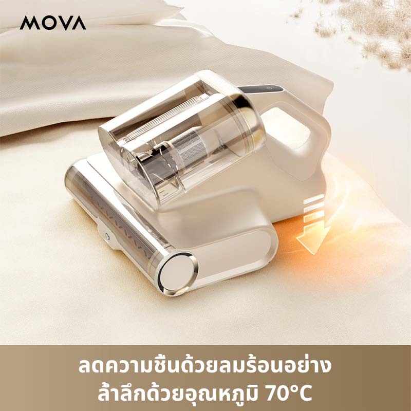 MOVA D20 Mite Remover เครื่องกําจัดไรฝุ่น | แรงดูด16000pa | อัตราการฆ่าเชื้อถึง 99.99%ด้วย LED UV