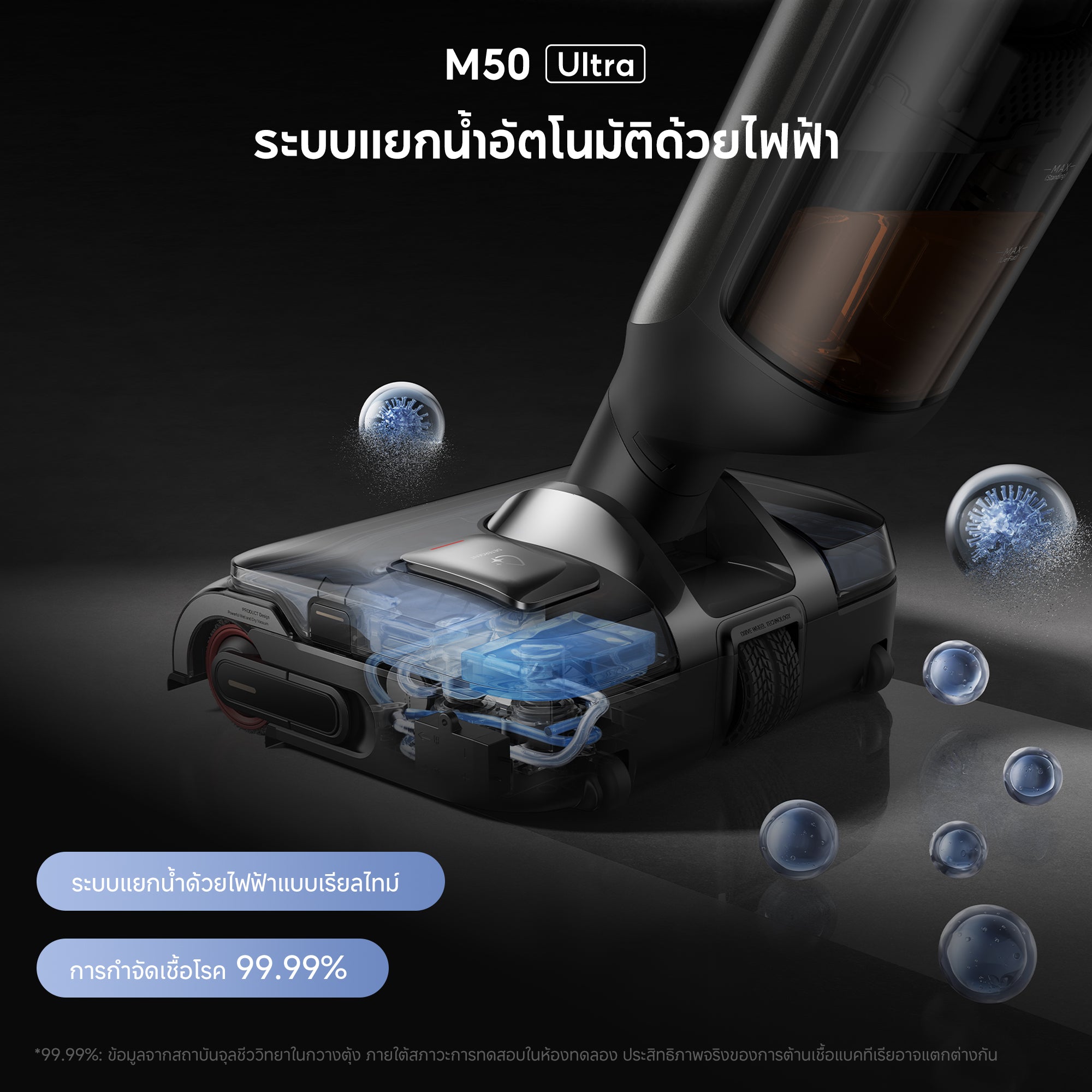 【NEW 2025】MOVA M50 Ultra Wet and Dry Vacuum เครื่องดูดฝุ่นถูพื้น แรงดูด 22,000 Pa แขนกลอัจฉริยะ AI ล้างด้วยน้ำร้อน100℃