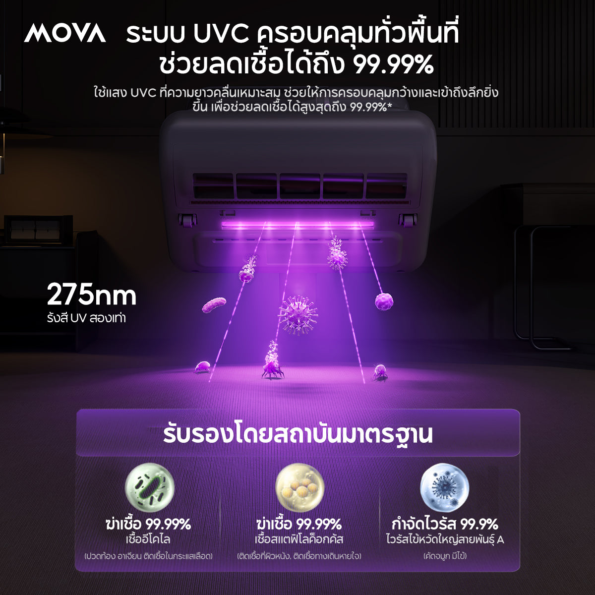 MOVA Q30 เครื่องกําจัดไรฝุ่น พลังดูด 17000Pa สั่น 70000ครั้ง/นาที ฆ่าเชื้อ UVC พื้นที่กว้าง ลมร้อน 65°C เซนเซอร์ AI ประกัน 1 ปี