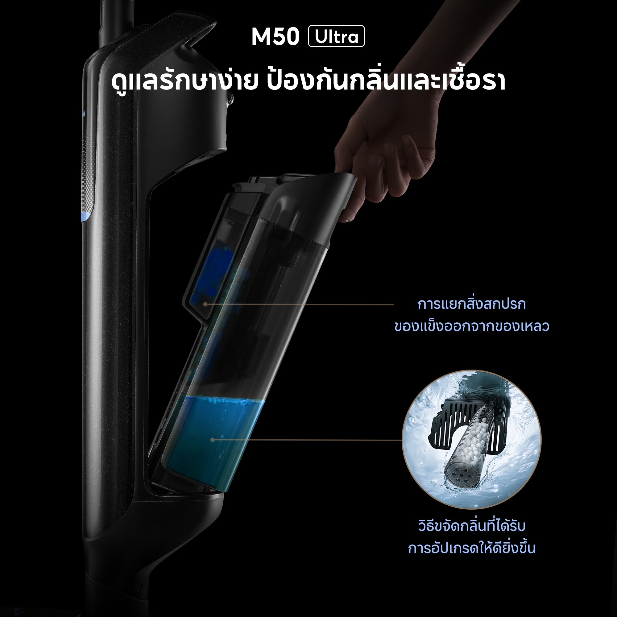 【NEW 2025】MOVA M50 Ultra Wet and Dry Vacuum เครื่องดูดฝุ่นถูพื้น แรงดูด 22,000 Pa แขนกลอัจฉริยะ AI ล้างด้วยน้ำร้อน100℃